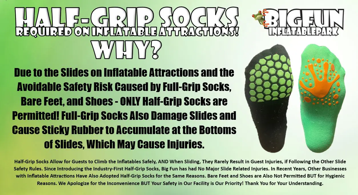 Half-Grip Socks Required