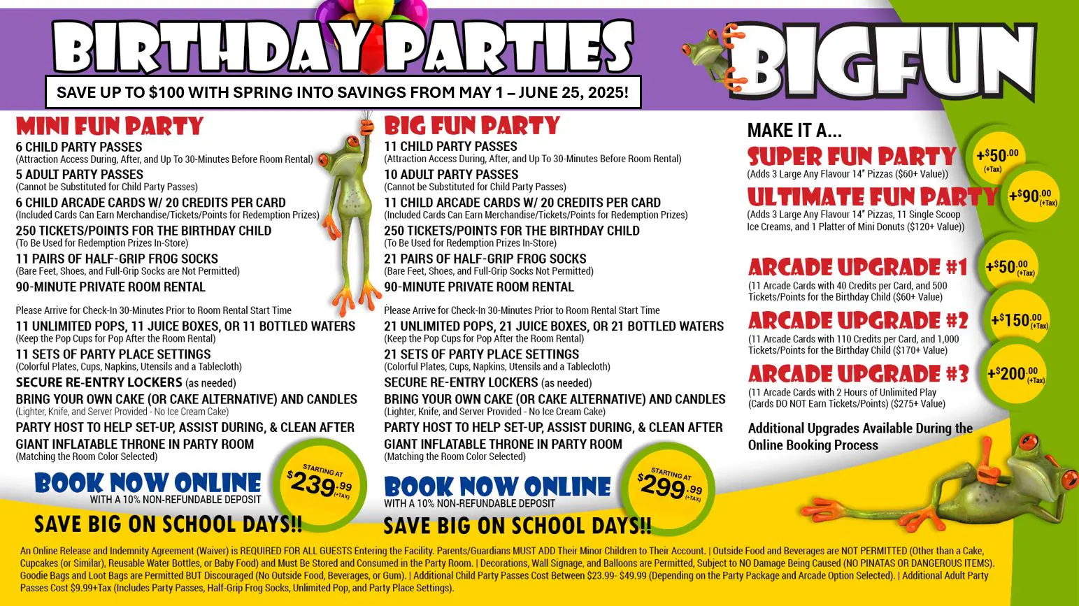 Spring Into Savings Birthday Parties TV Signage Spring Into Savings Birthday Parties TV Signage