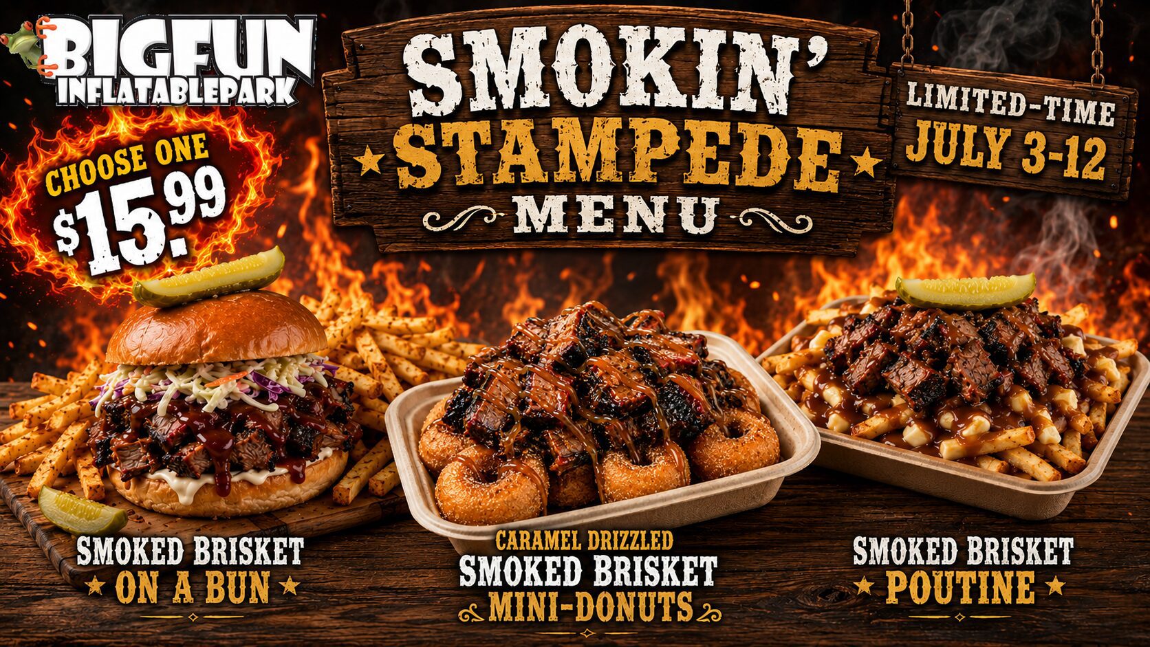 16to9 Smokin' Stampede Menu FINAL ChatGPT Image Jun 27, 2026, 08_45_05 PM