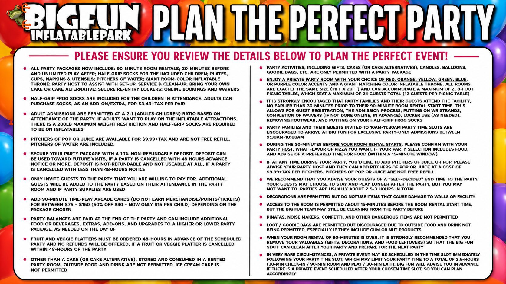 PLAN THE PERFECT EVENT - UPDATE SEPT 2026