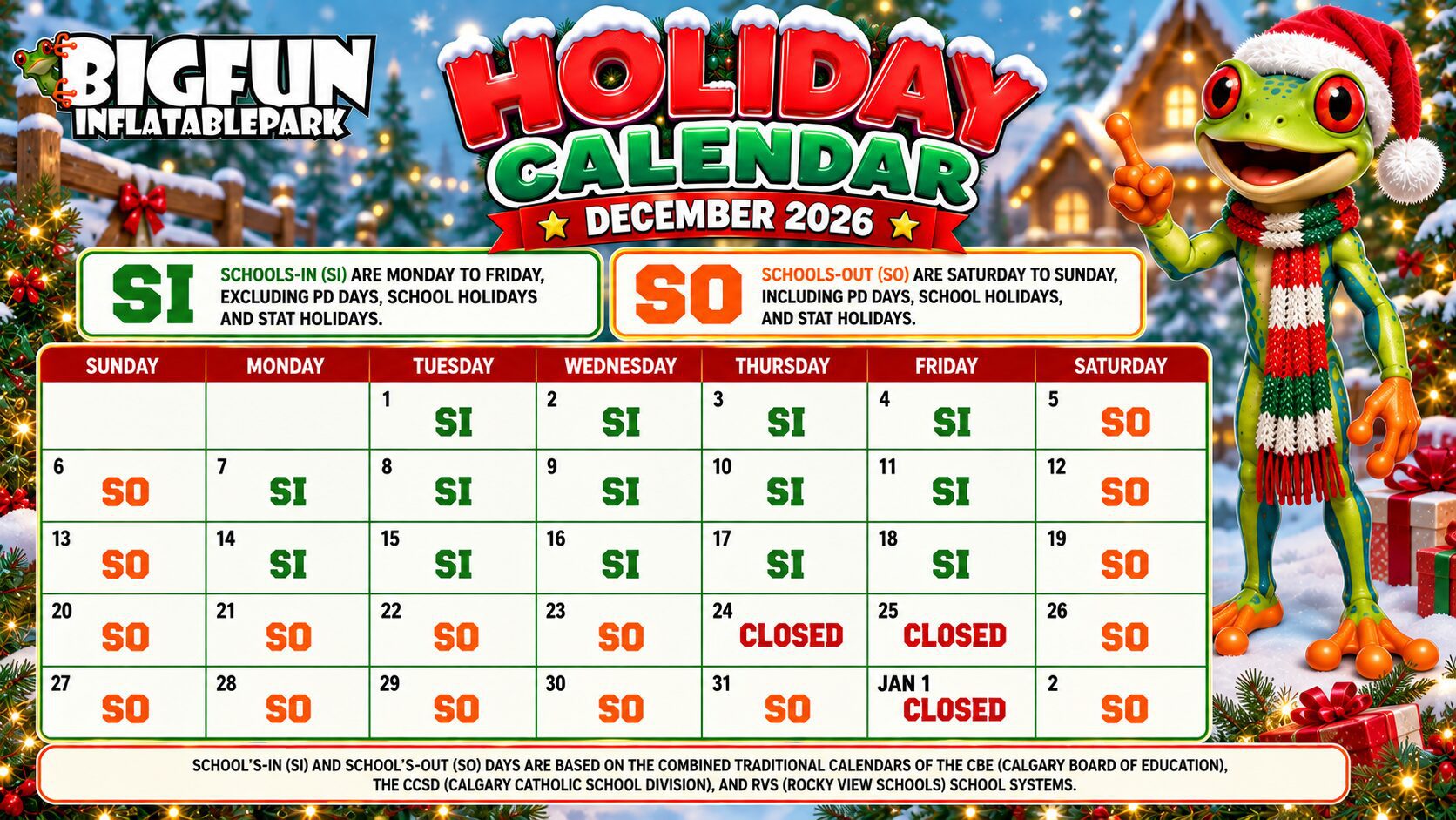 DECEMBER CALENDAR 2026